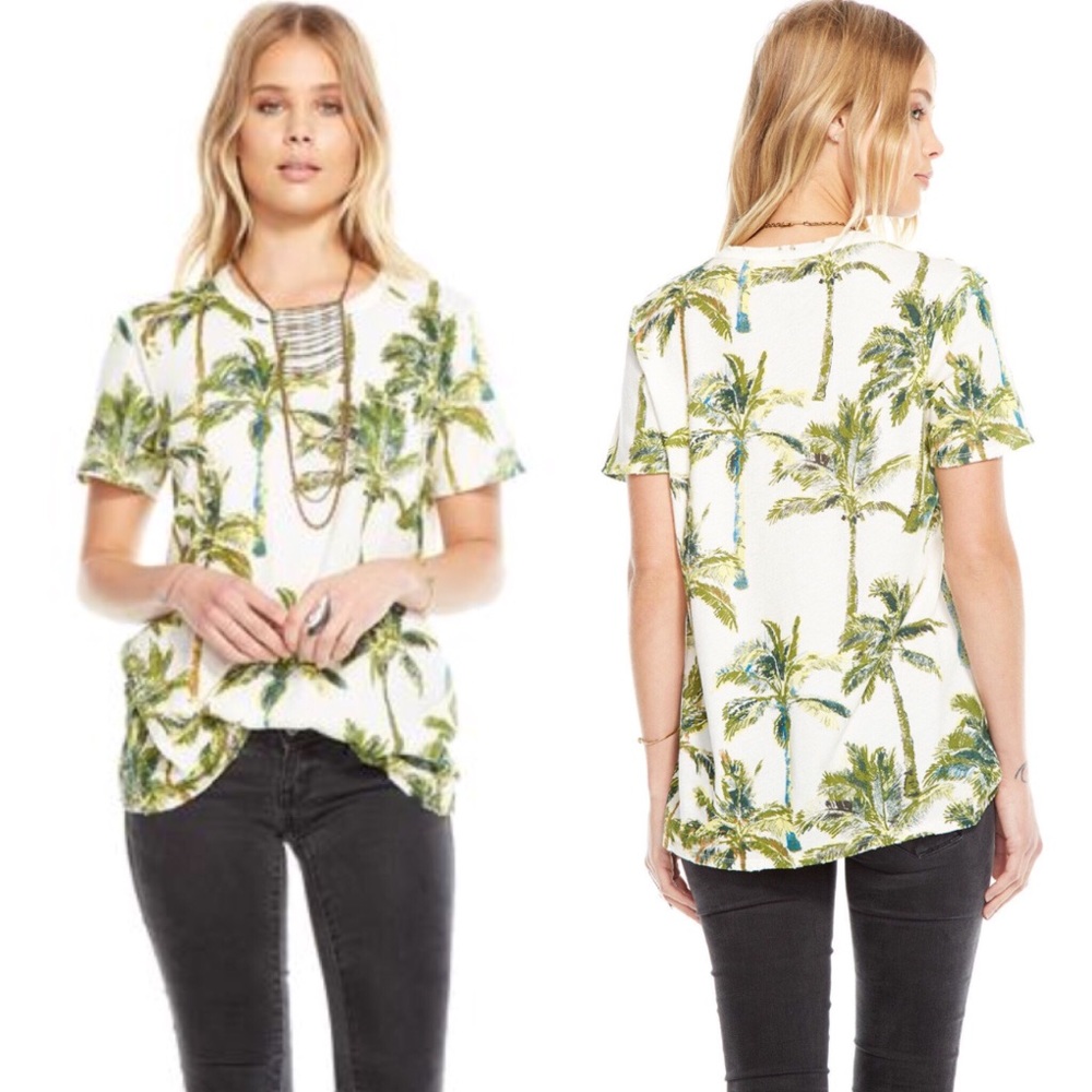 NWOT Chaser Las Palmas Vacation Palm Trees T-Shirt Sz‎ Small